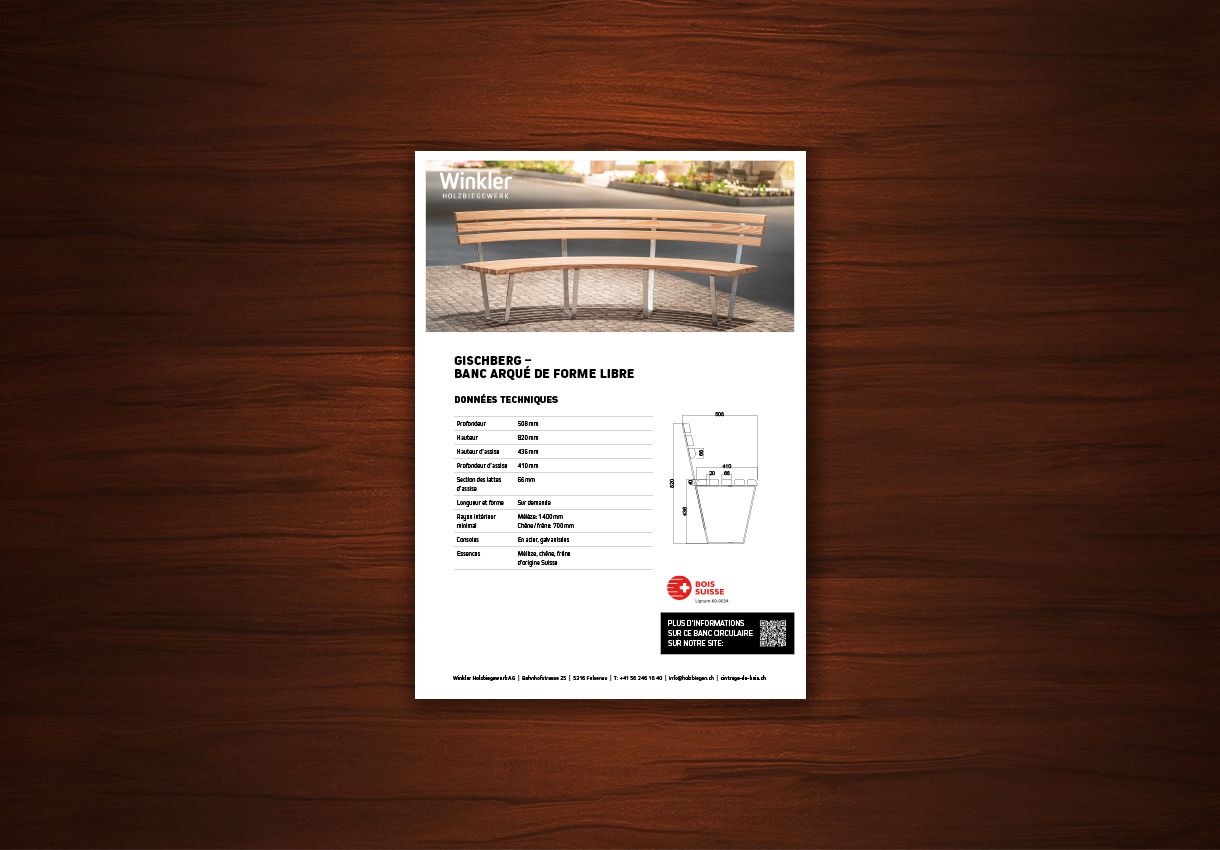 Banc arqué GISCHBERG – Le banc circulaire en bois